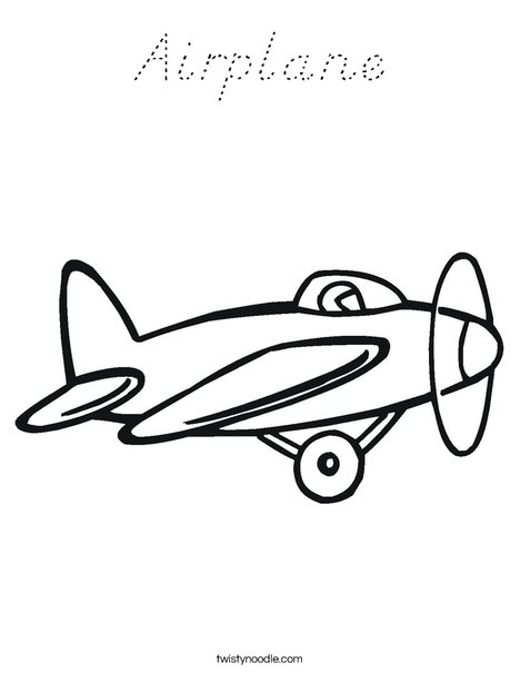 Prop Airplane Coloring Page