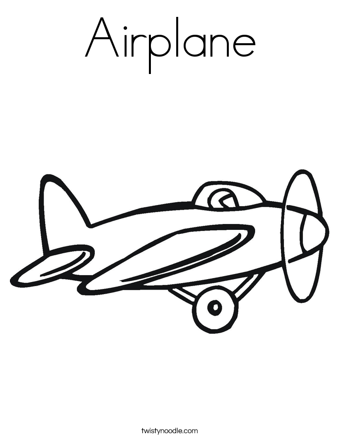 Airplane Coloring Page
