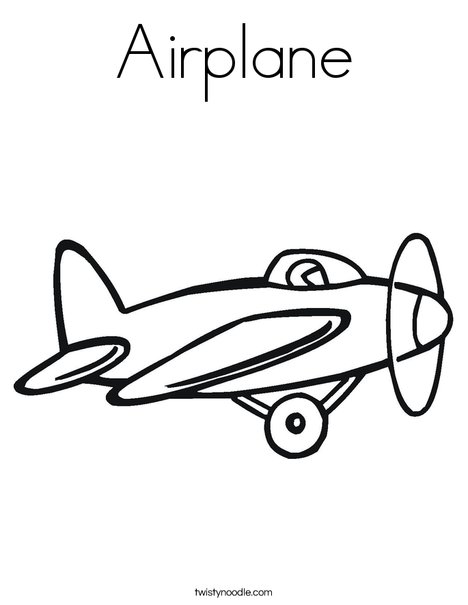 Prop Airplane Coloring Page