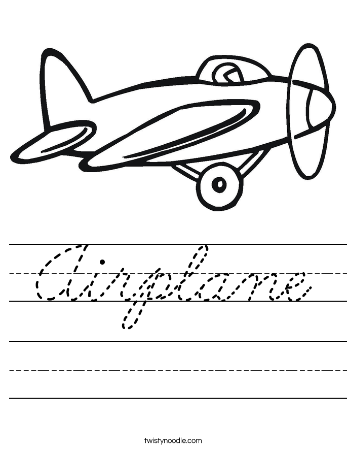 Airplane Worksheet