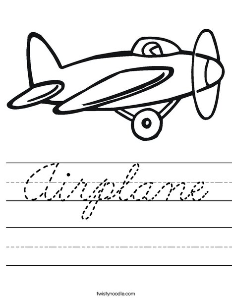 Prop Airplane Worksheet
