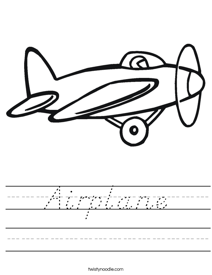 Airplane Worksheet