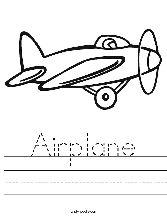 Airplane Worksheet