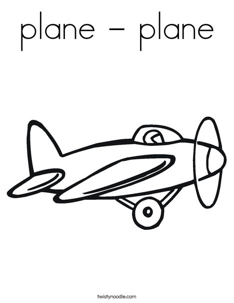 plane - plane Coloring Page - Twisty Noodle
