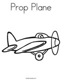 Prop Plane Coloring Page