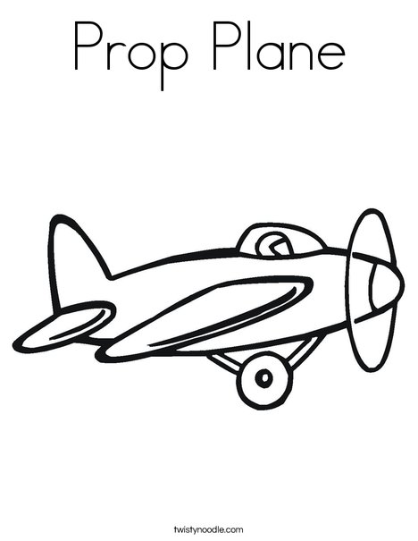 Prop Airplane Coloring Page