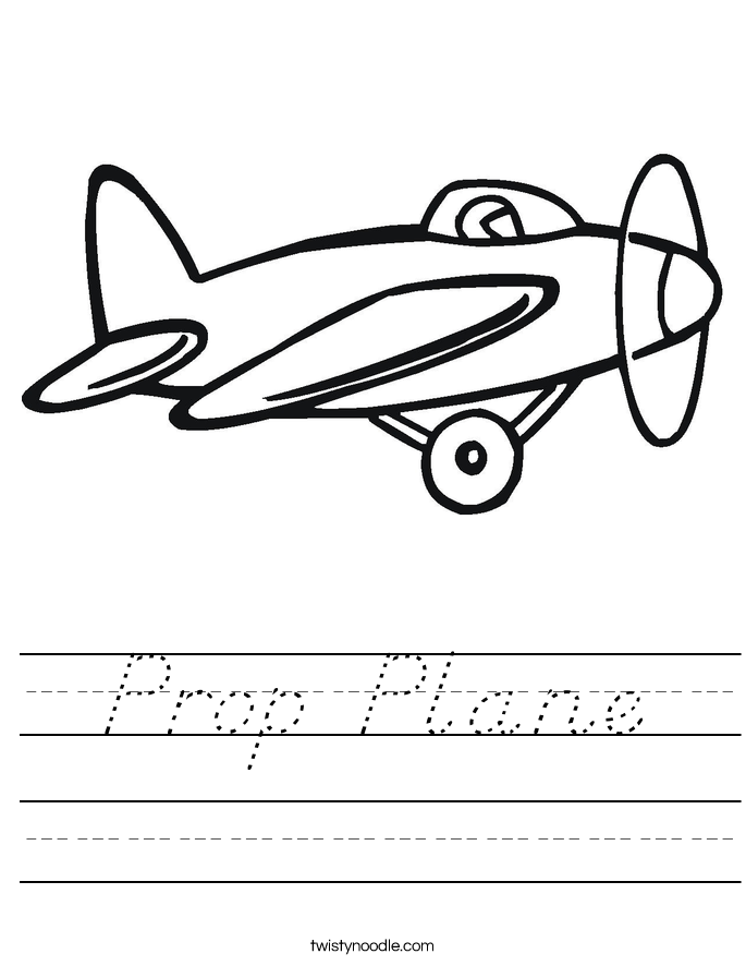 Prop Plane Worksheet