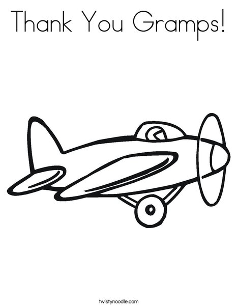 Prop Airplane Coloring Page