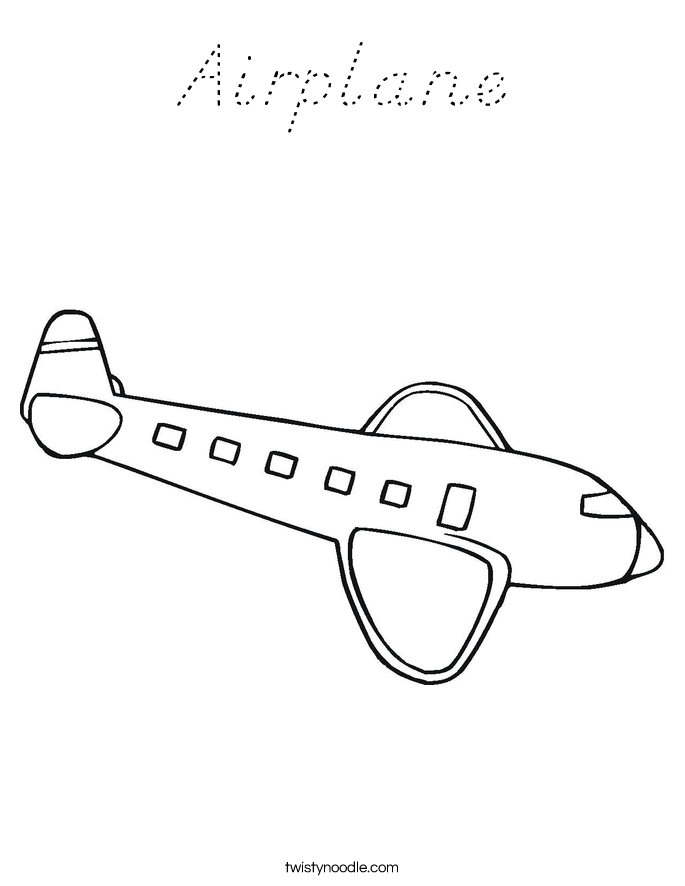 Airplane Coloring Page
