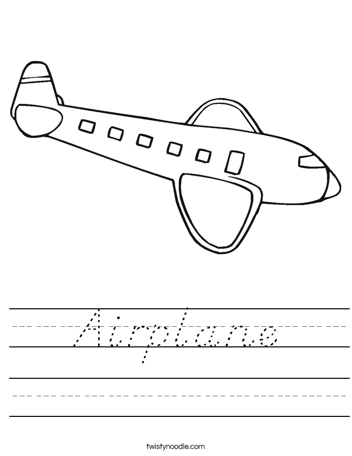 Airplane Worksheet