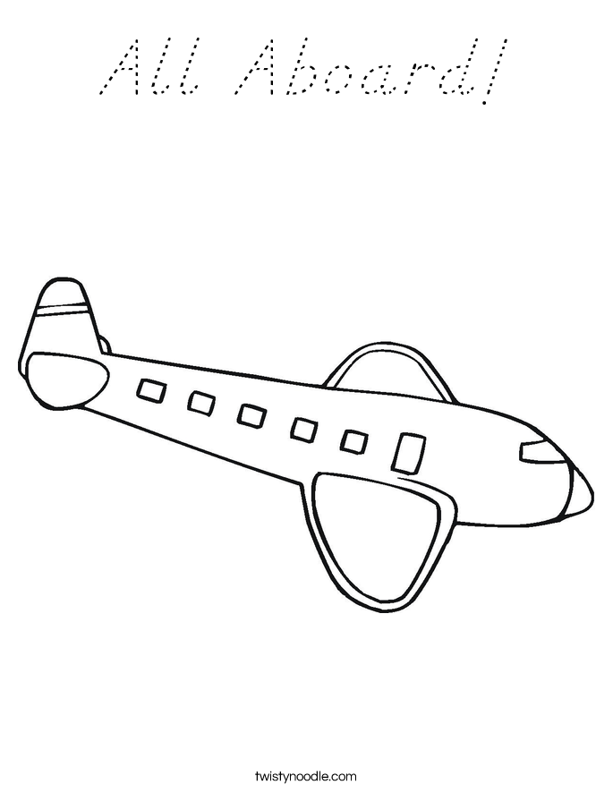 All Aboard! Coloring Page