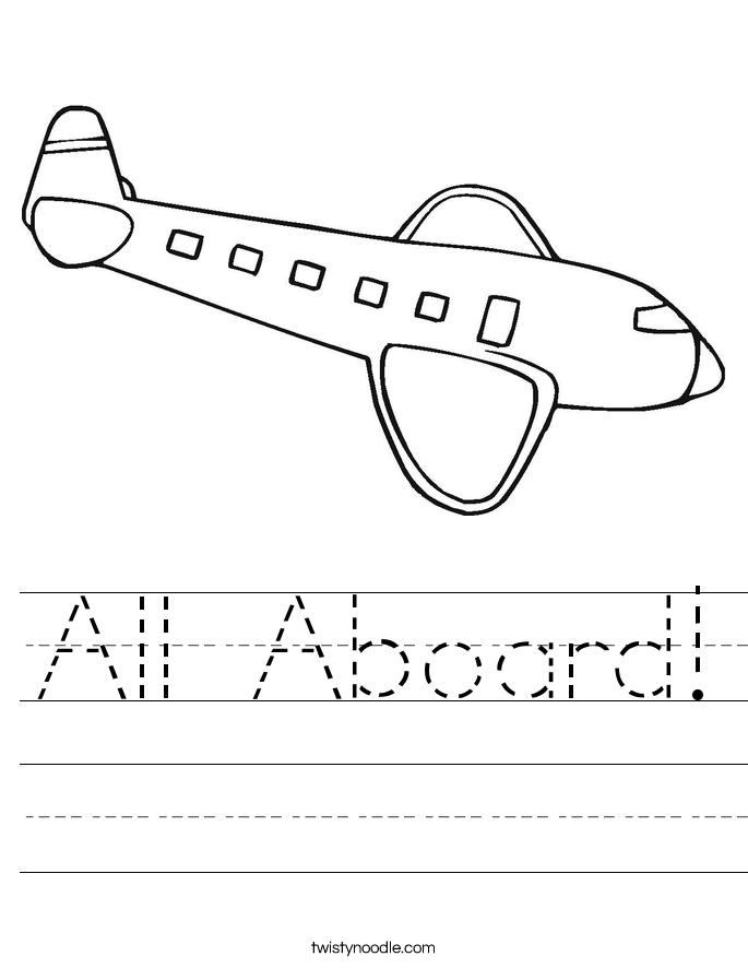 All Aboard Worksheet - Twisty Noodle