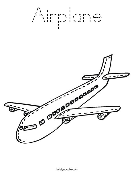 Passenger Airplane Coloring Page