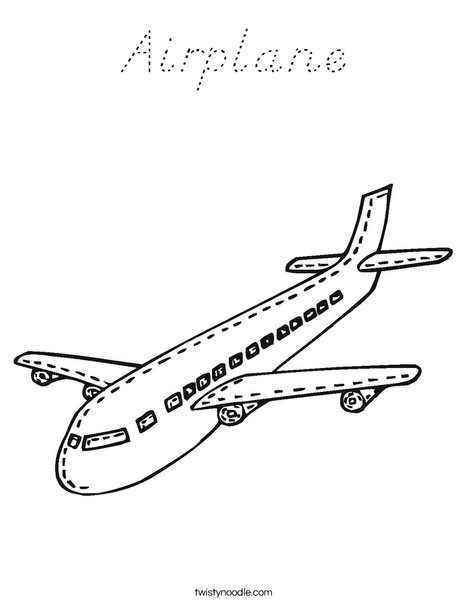 Passenger Airplane Coloring Page