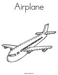 Airplane Coloring Page