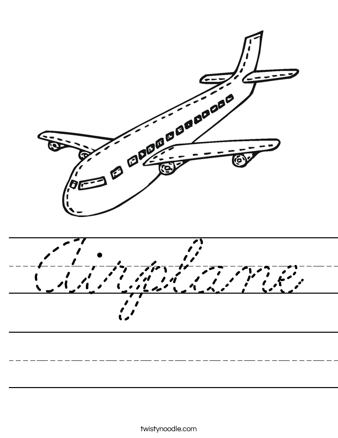 Airplane Worksheet
