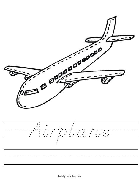 Passenger Airplane Worksheet