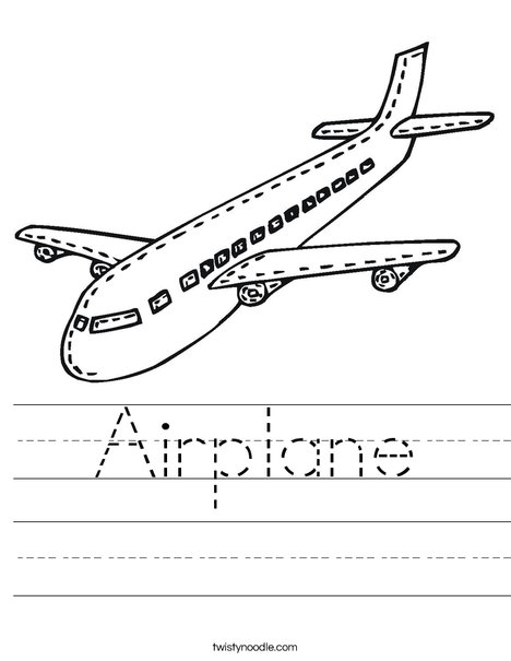 Passenger Airplane Worksheet
