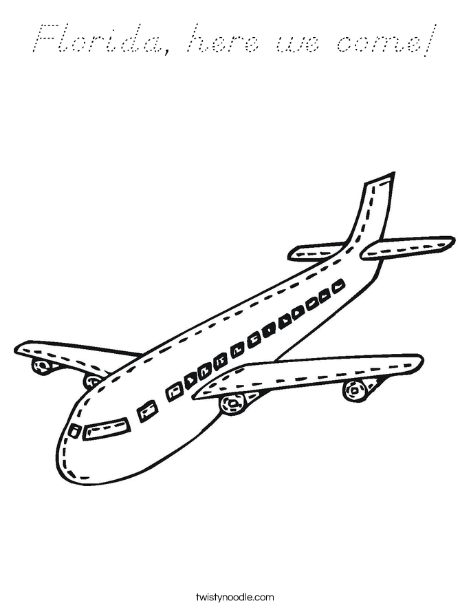 Florida, here we come! Coloring Page