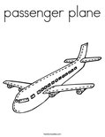 passenger planeColoring Page