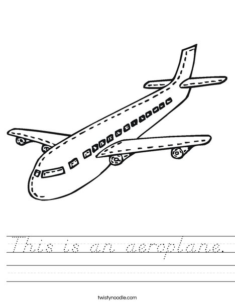 Passenger Airplane Worksheet