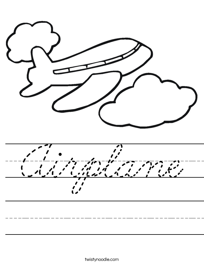 Airplane Worksheet