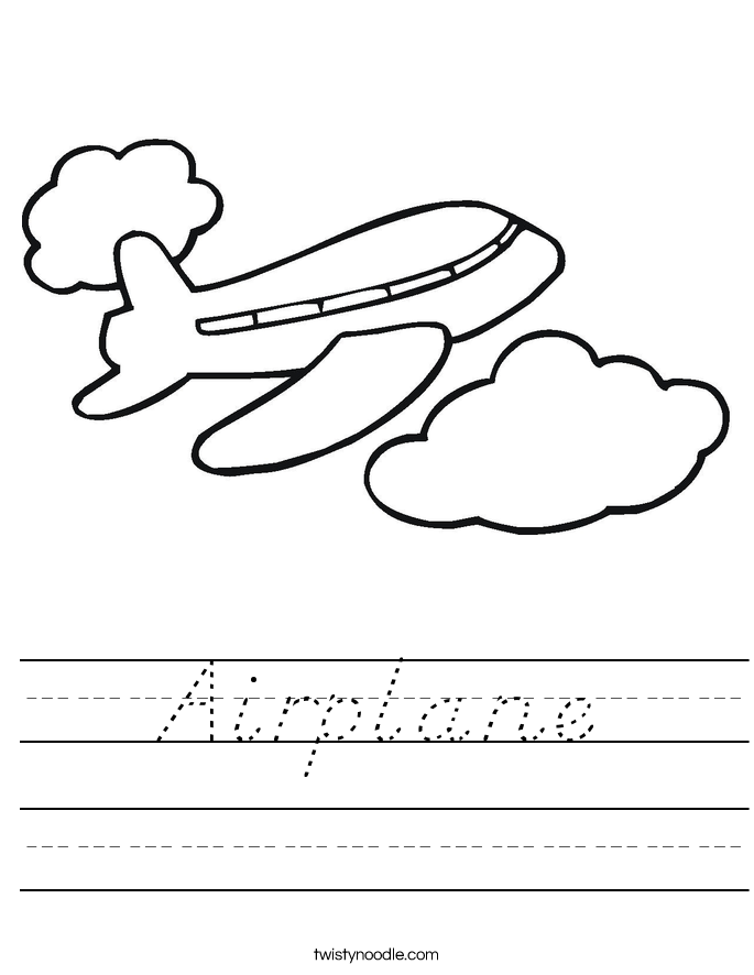 Airplane Worksheet