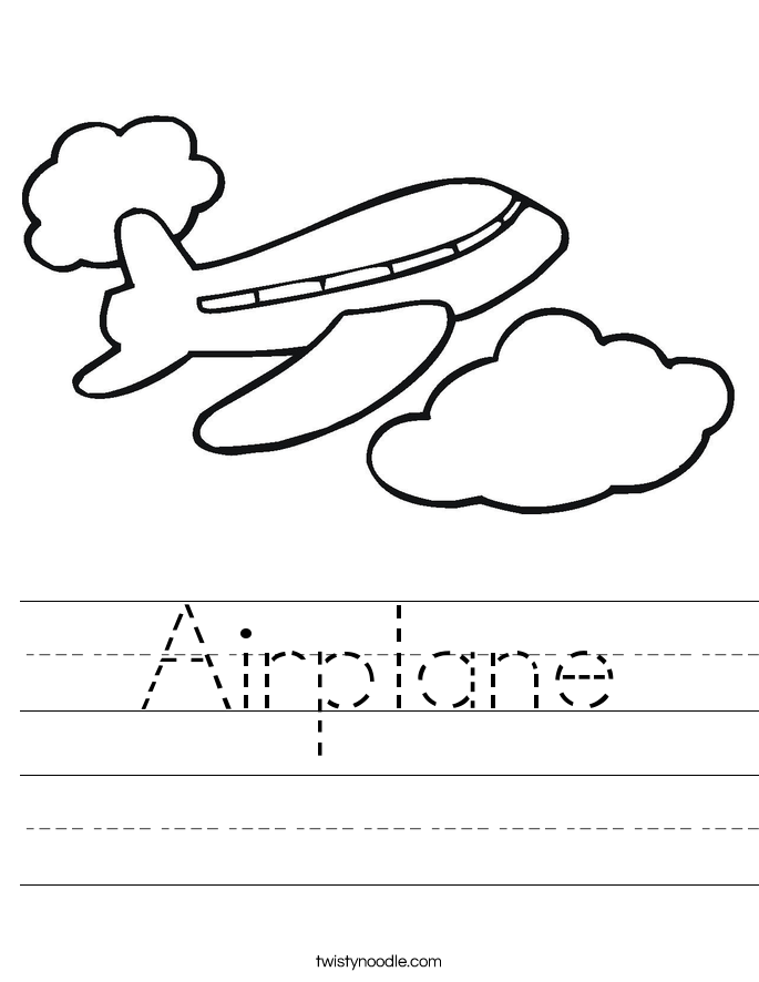 Airplane Worksheet