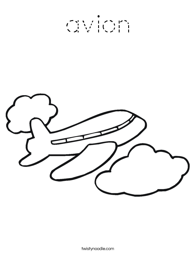 avion Coloring Page