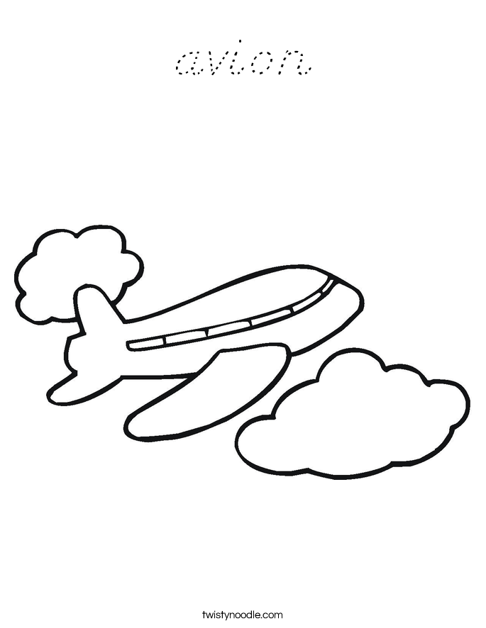 avion Coloring Page