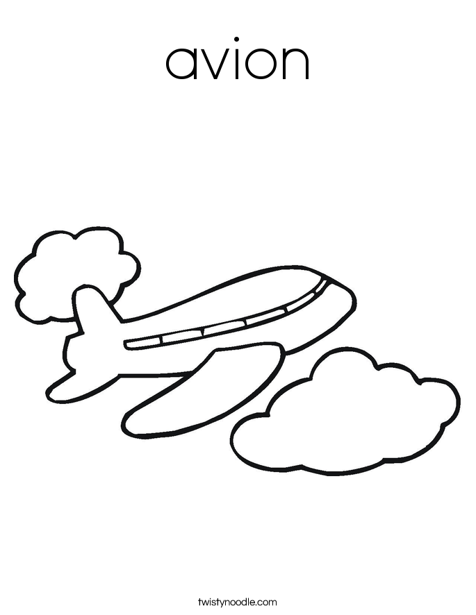 avion Coloring Page
