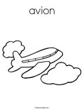 avion Coloring Page