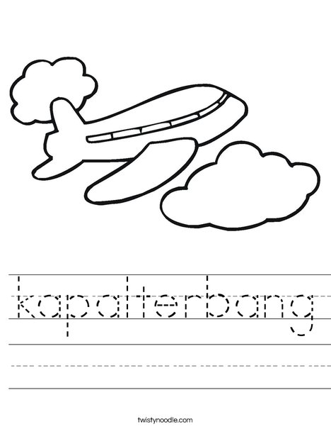 Airplane in the Clouds Worksheet