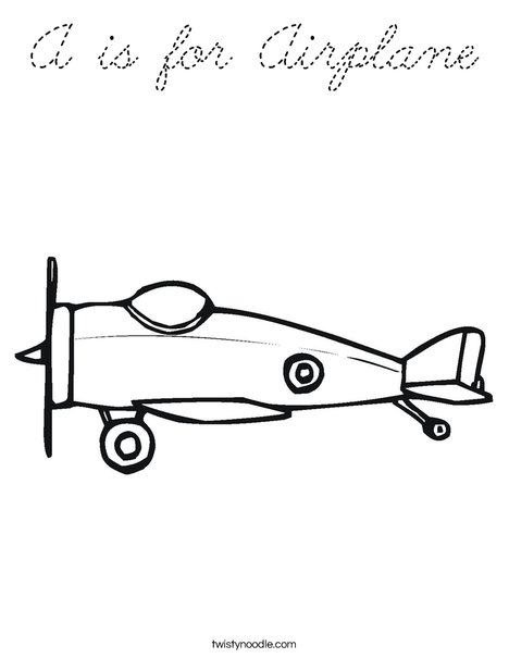 Small Airplane Coloring Page