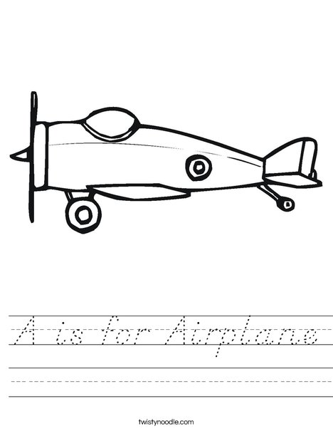 Small Airplane Worksheet