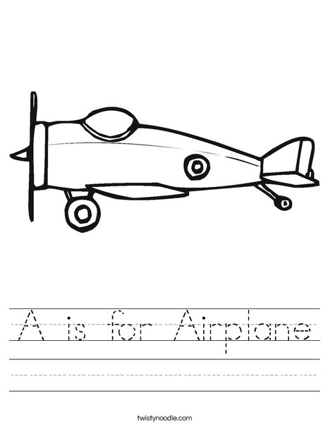 Small Airplane Worksheet