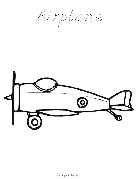 Small Airplane Coloring Page