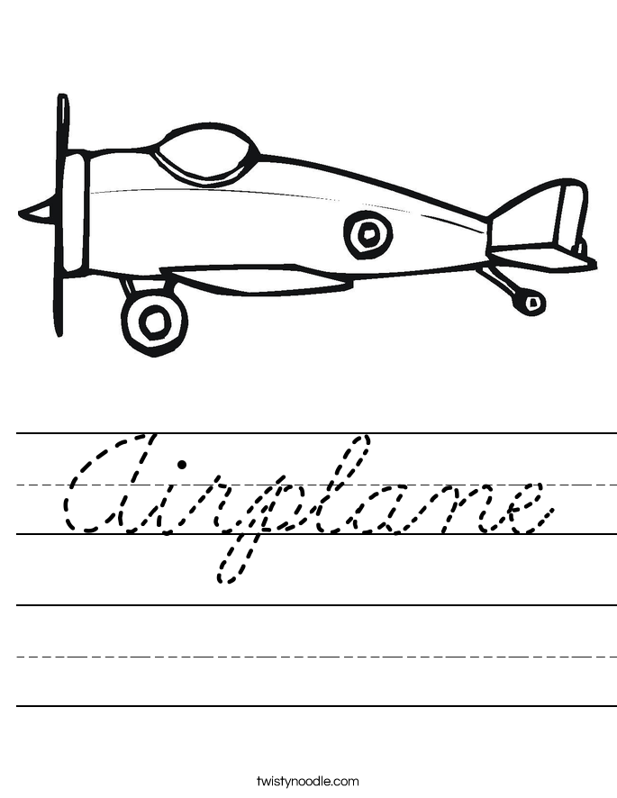 Airplane Worksheet