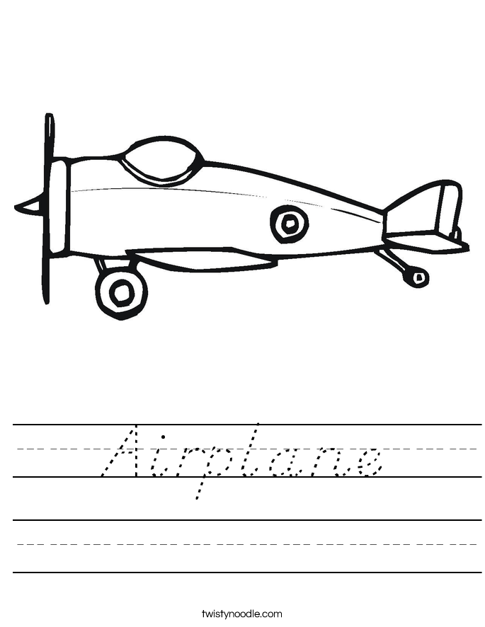 Airplane Worksheet