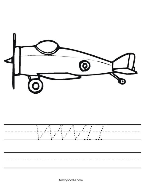 Small Airplane Worksheet