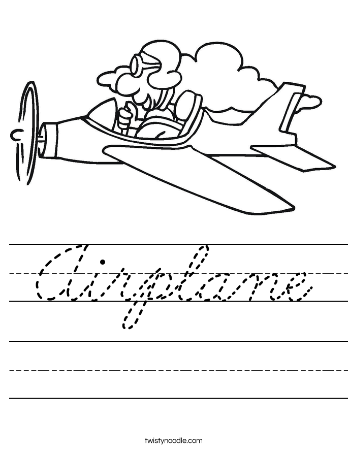 Airplane Worksheet