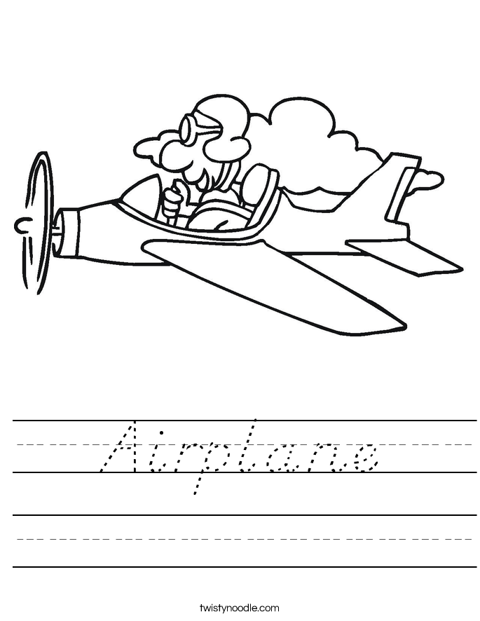 Airplane Worksheet