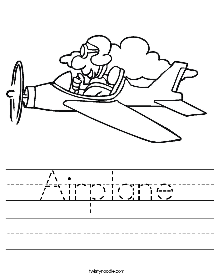 Airplane Worksheet