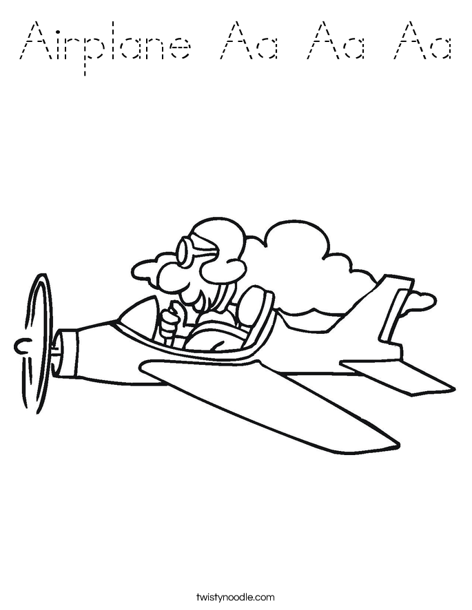 Airplane Aa Aa Aa Coloring Page