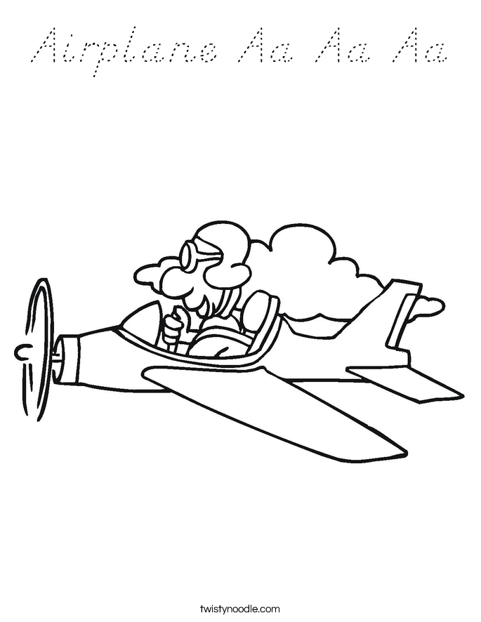 Airplane Aa Aa Aa Coloring Page