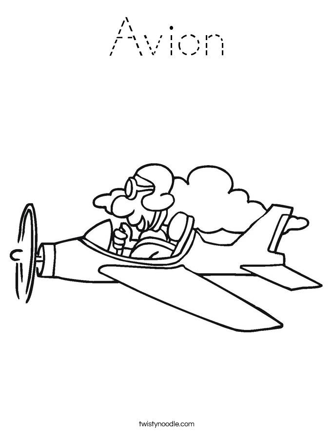 Avion Coloring Page