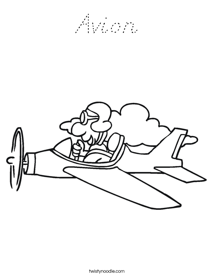 Avion Coloring Page