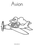 Avion Coloring Page