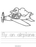 fly an airplane Worksheet
