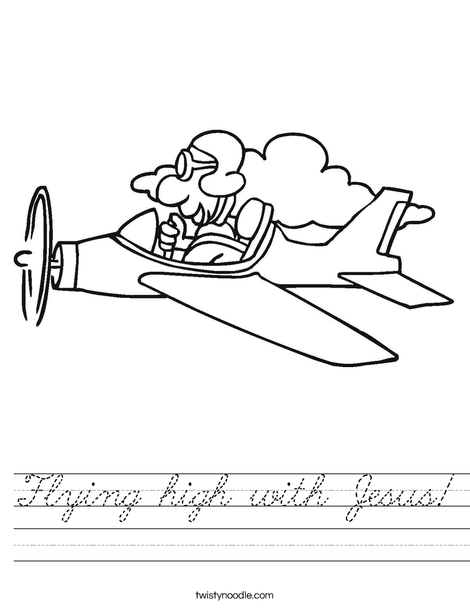 Flying high with Jesus! Worksheet
